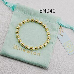 Enewton Gold Bead & White Pearl Bracelet